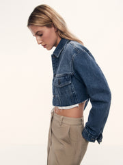 Cropped denim jacket