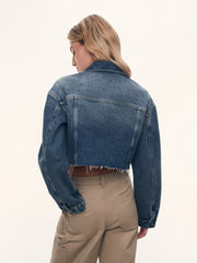 Cropped denim jacket