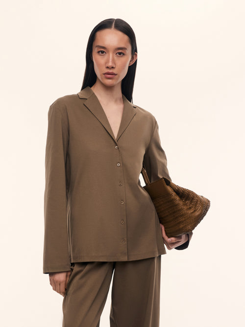 Mercerised cotton shirt