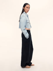 Cropped denim jacket