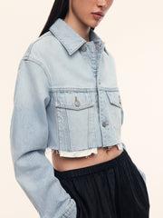 Cropped denim jacket