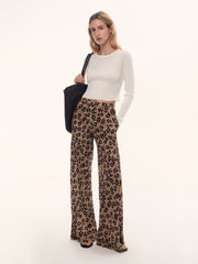 Silk chiffon trousers