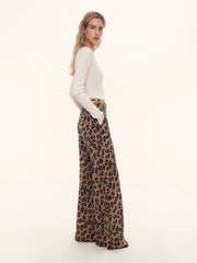 Silk chiffon trousers