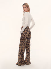 Silk chiffon trousers