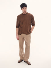 Flute silk-cotton cardigan