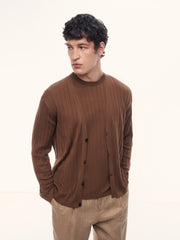 Flute silk-cotton cardigan