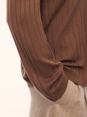 Flute silk-cotton cardigan