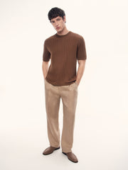 Flute silk-cotton jumper