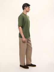 Merino-linen knit T-shirt
