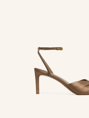 Twist silk sandals