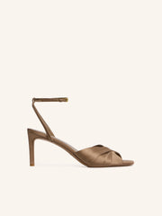 Twist silk sandals