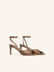 Twist silk sandals