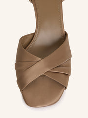 Twist silk sandals