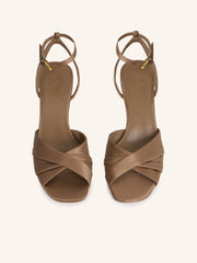 Twist silk sandals