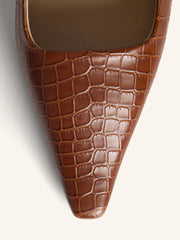 Leather slingback pumps
