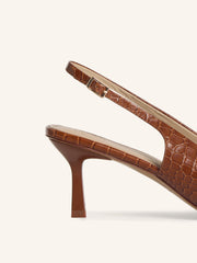 Leather slingback pumps