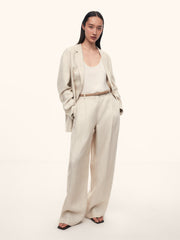 Tailored linen trousers