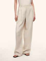 Tailored linen trousers