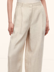 Tailored linen trousers