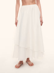 Cotton-silk skirt