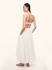 Cotton-silk skirt