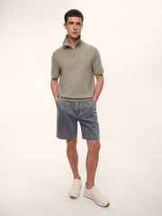 Relaxed fit denim shorts