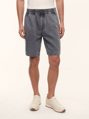 Relaxed fit denim shorts