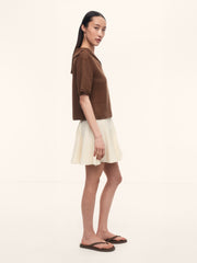 Cotton-silk skirt