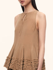 Silk chiffon top
