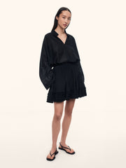 Silk chiffon skirt