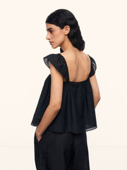 Orchard cotton-silk top