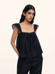 Orchard cotton-silk top
