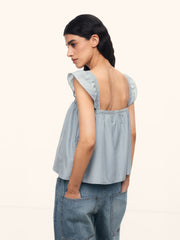 Orchard cotton-silk top