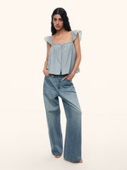 Orchard cotton-silk top