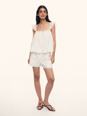 Orchard cotton-silk shorts