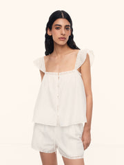 Orchard cotton-silk top