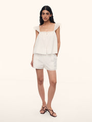 Orchard cotton-silk top