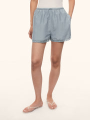Orchard cotton-silk shorts