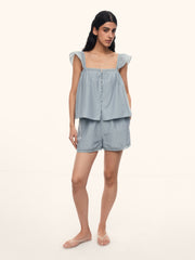 Orchard cotton-silk shorts