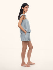 Orchard cotton-silk shorts