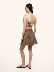 Cotton-silk skirt