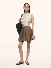 Cotton-silk skirt
