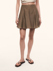Cotton-silk skirt
