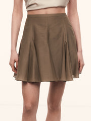 Cotton-silk skirt