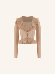 Baroque silk chiffon blouse