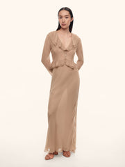 Baroque silk chiffon blouse