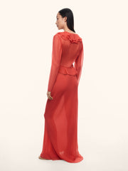 Baroque silk chiffon skirt