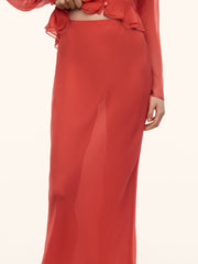 Baroque silk chiffon skirt