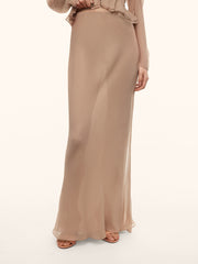 Baroque silk chiffon skirt