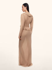 Baroque silk chiffon skirt